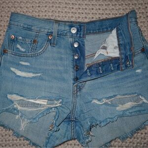 Levi's Light Wash 501 Jean Shorts